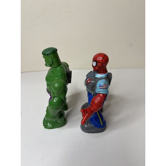 Lot of 2 Marvel Spider-Man and Friends Super Heroes Chunky 6.5 Inch Toy Biz Hulk - Picture 2 of 7